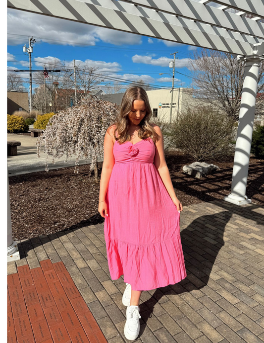 Mabel Rosette Maxi Dress