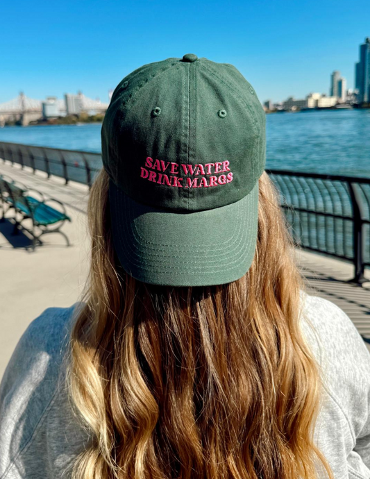 Save Water Drink Margs Embroidered Baseball Cap